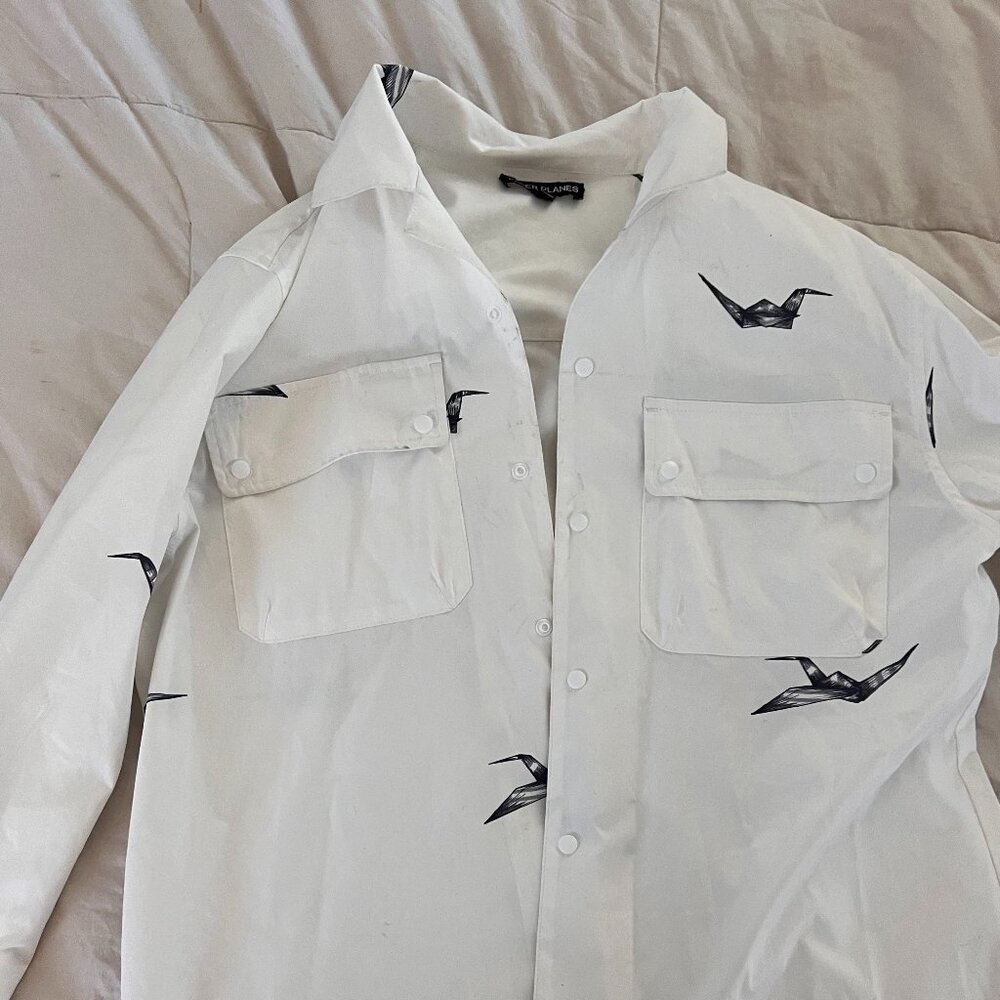 Paper Planes Long-Sleeve Button Down size Medium mens